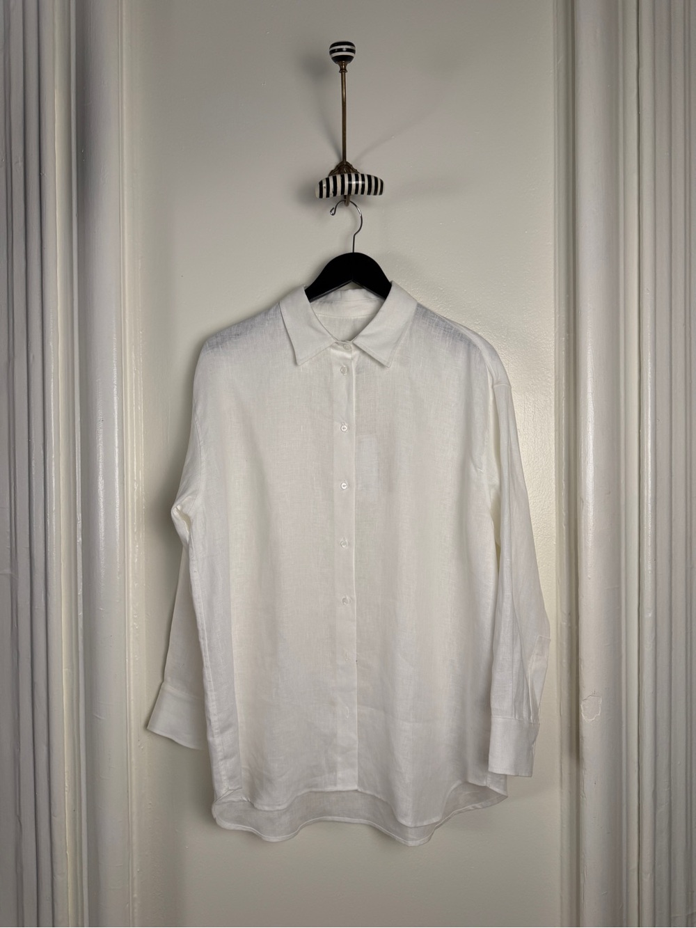 .blacktogrey Classic White Linen Button-Up Shirt New w/ Tags